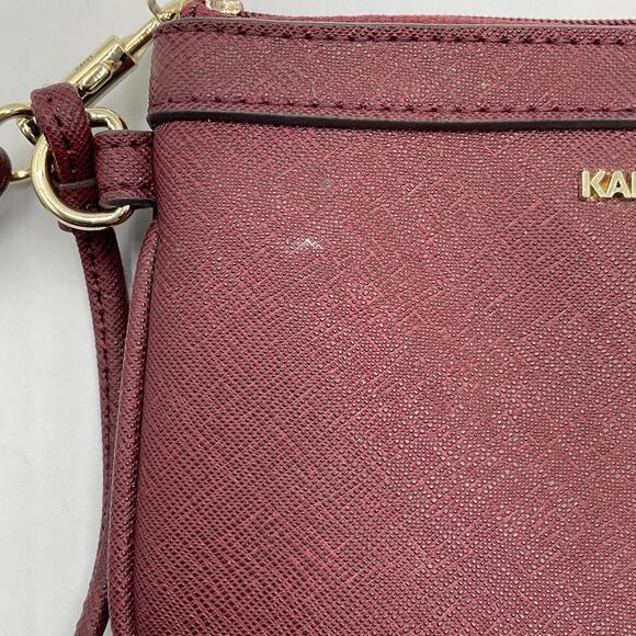 Karl Lagerfeld Wristlet Purse- Maroon - Picture 4 of 6
